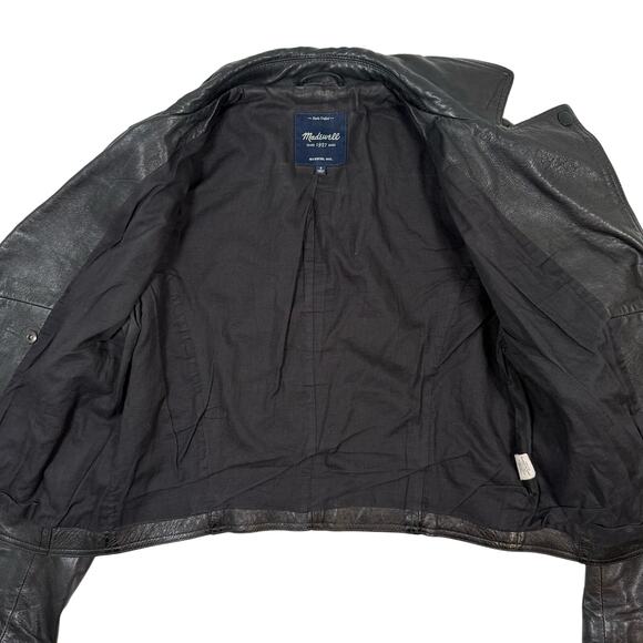 Madewell Women’s Small Leather Biker Jacket Chest 32” Length 20” Genuine Leather - Picture 3 of 9